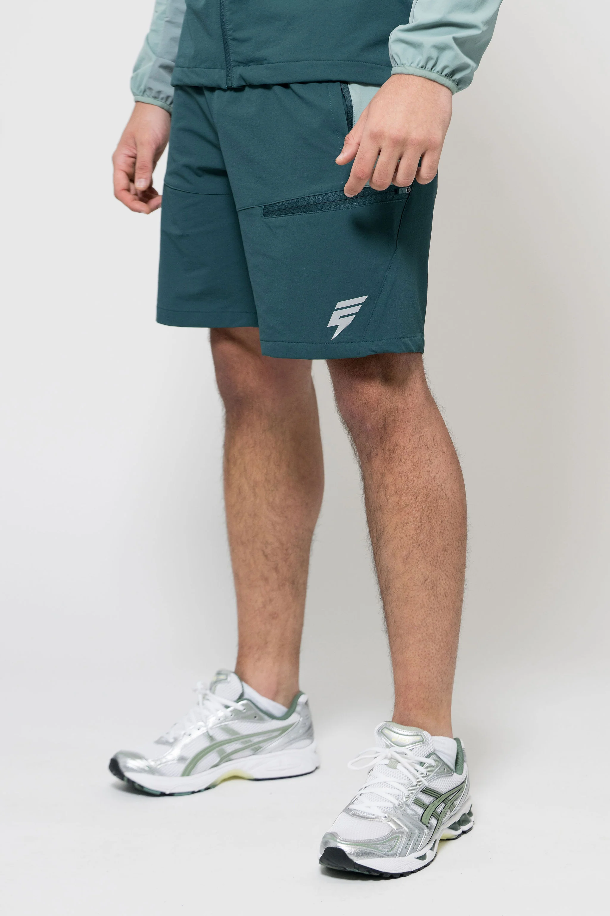APEX JACKET SHORT SET - TEAL/FOREST GREEN/MINT - Image 10