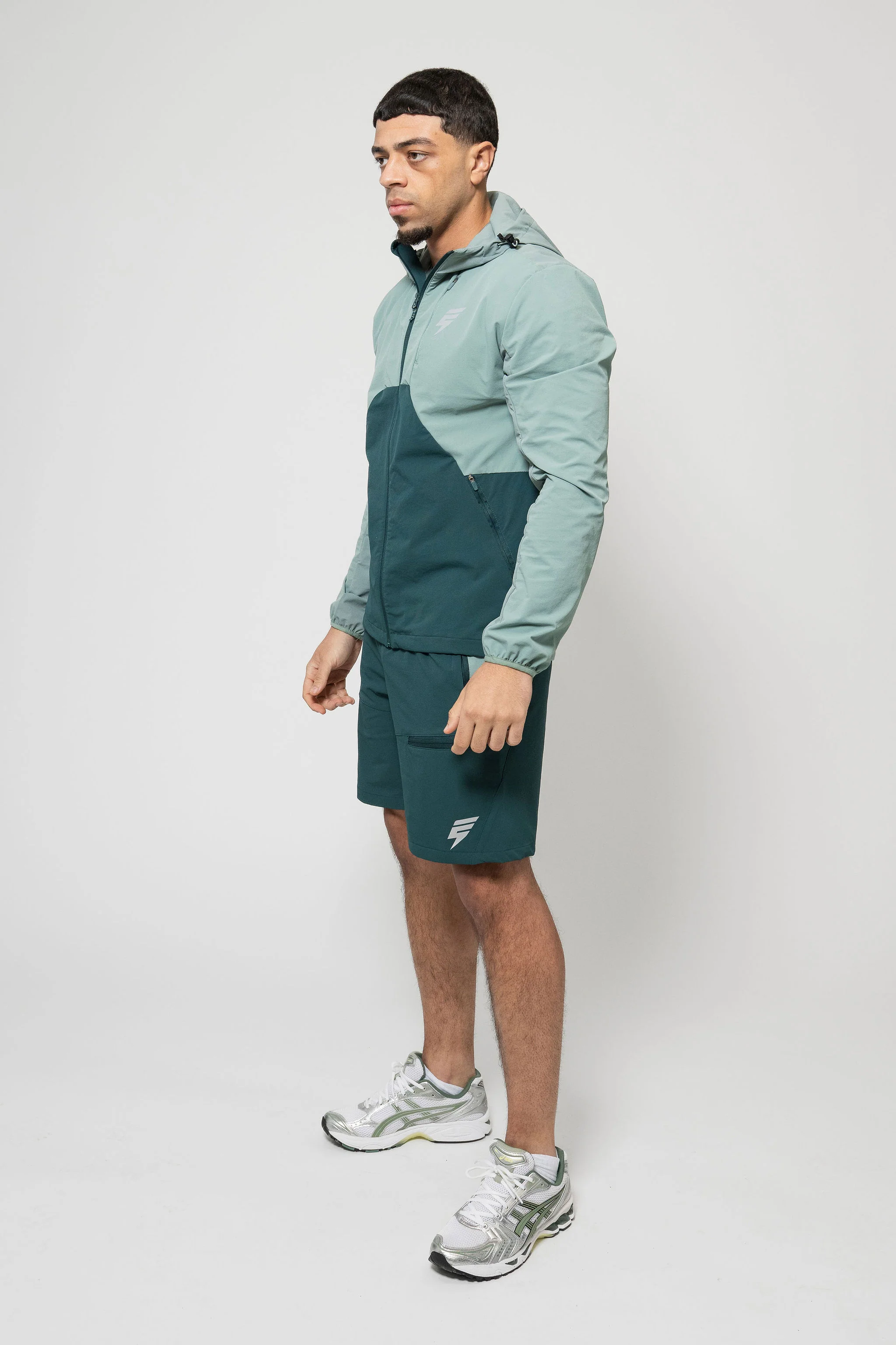 APEX JACKET SHORT SET - TEAL/FOREST GREEN/MINT - Image 3