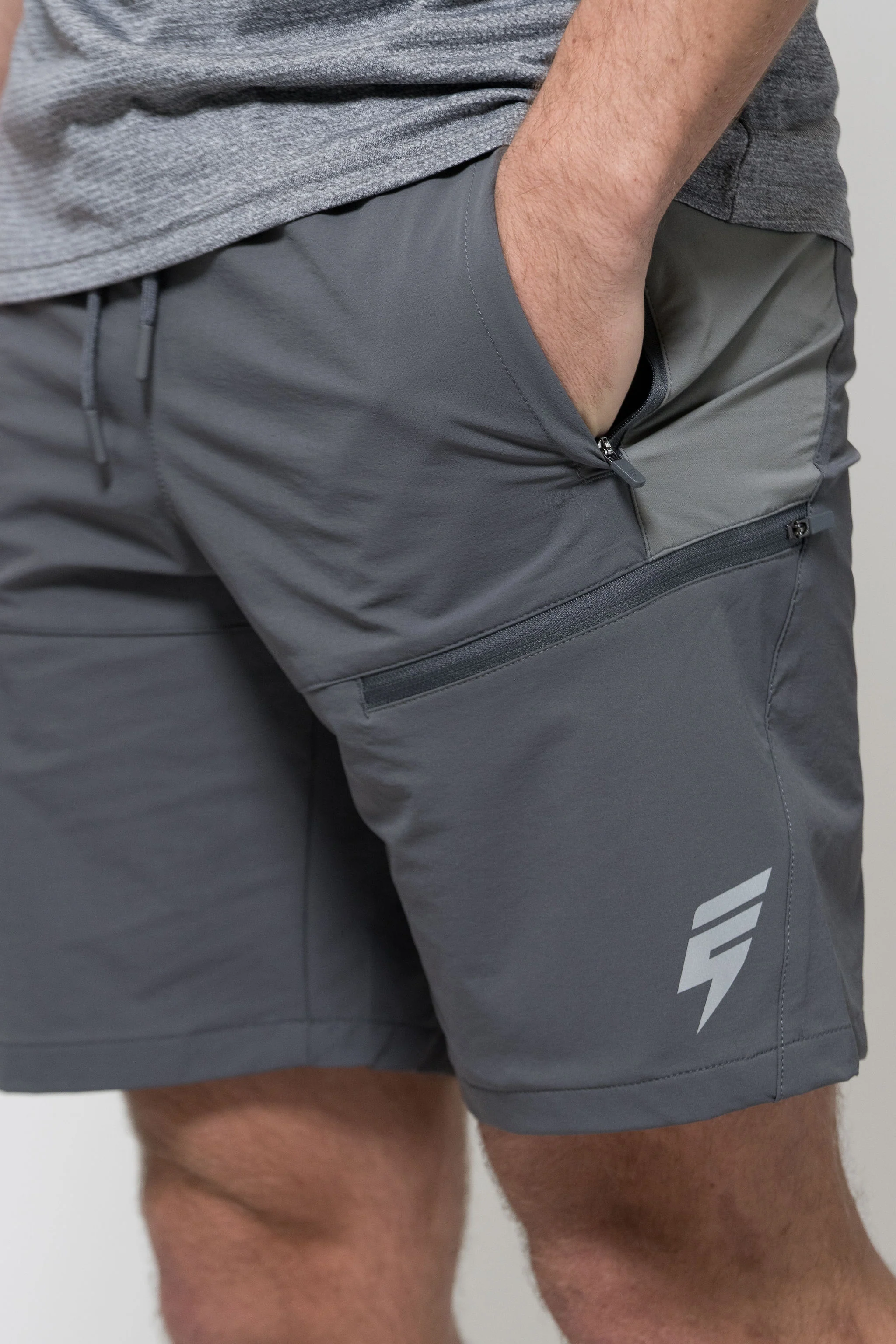 APEX SHORT SET - COAL/GREY - Image 9