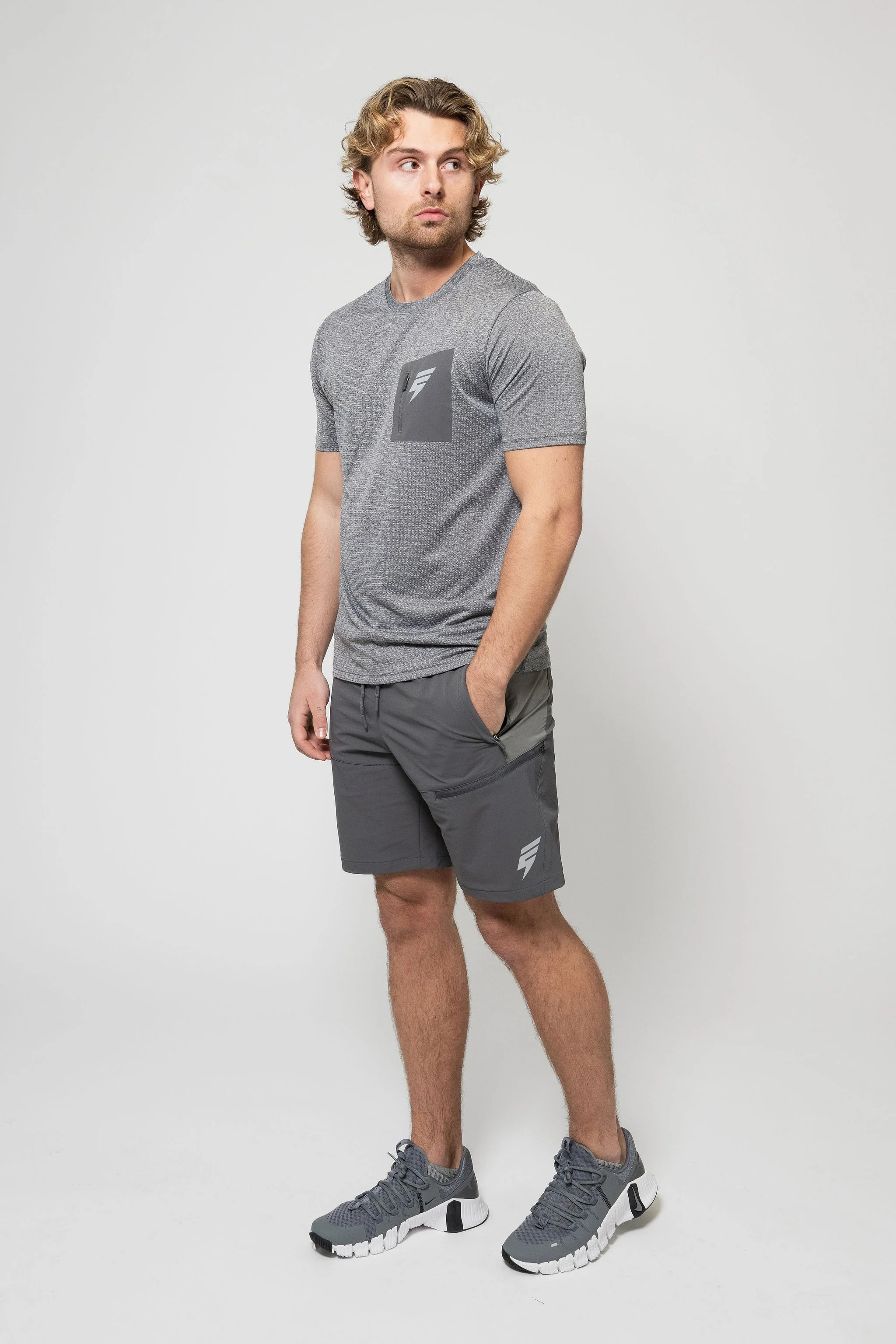 APEX SHORT SET - COAL/GREY - Image 11