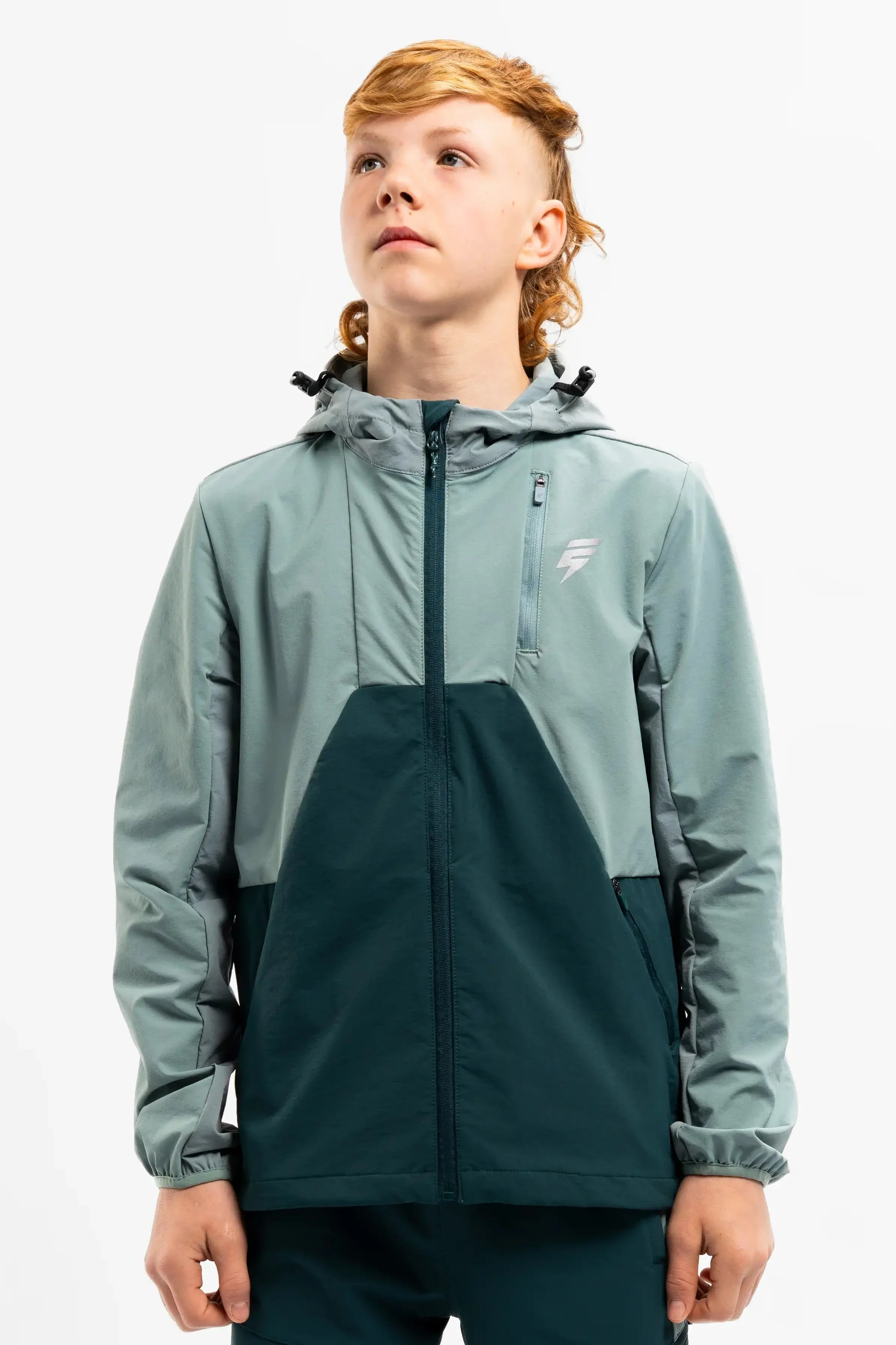JUNIOR APEX JACKET - TEAL/FOREST GREEN/MINT