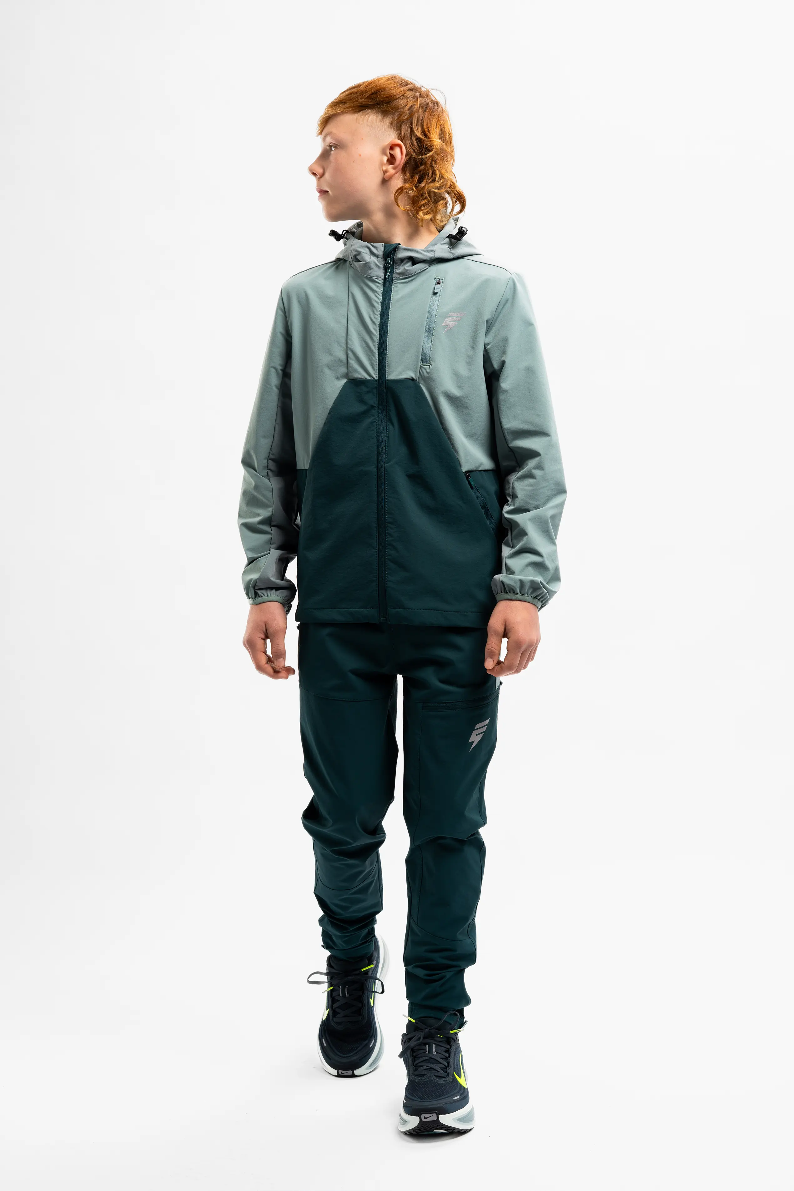 JUNIOR APEX JACKET - TEAL/FOREST GREEN/MINT - Image 9
