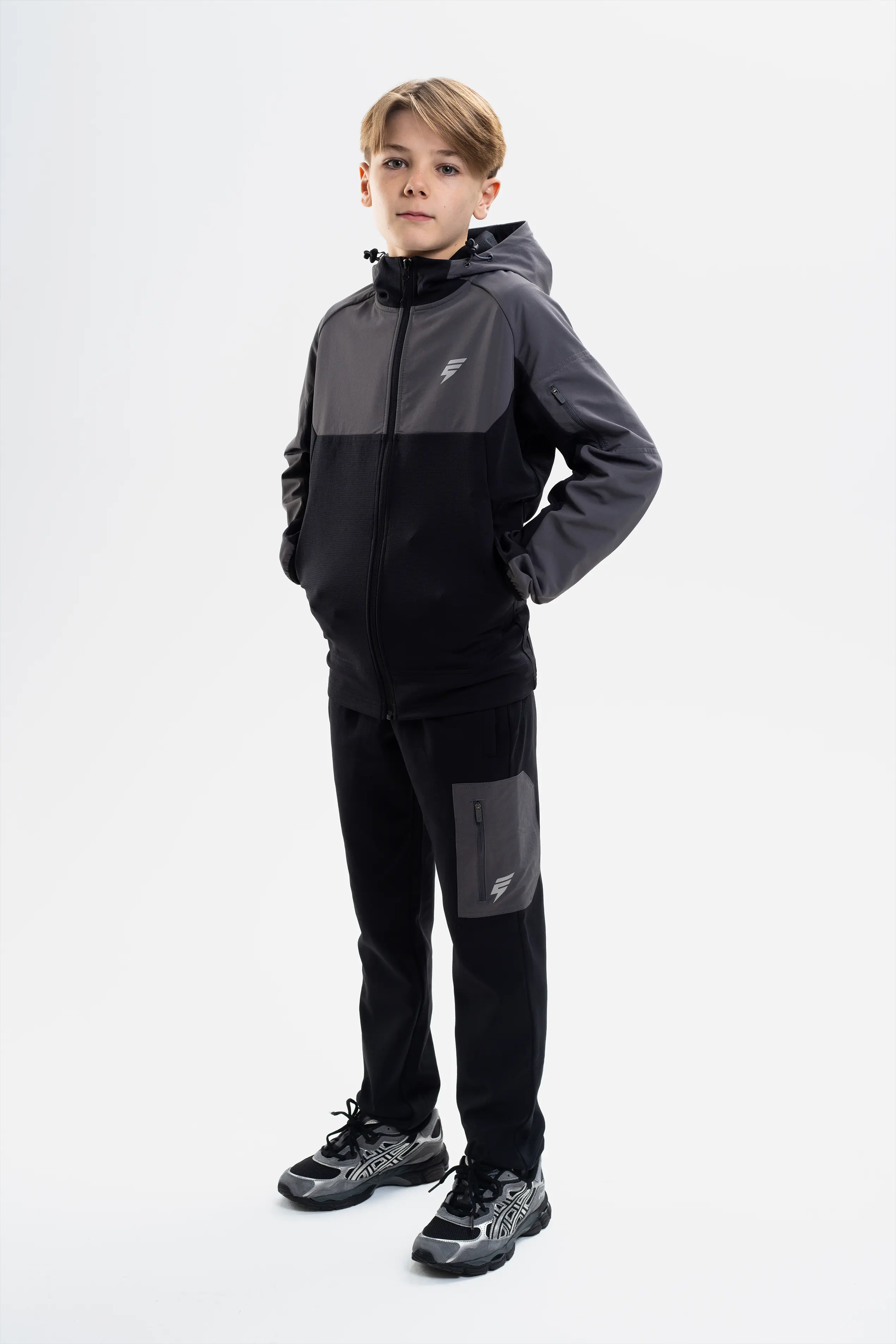 JUNIOR PATCH JACKET - BLACK/COAL - Image 3