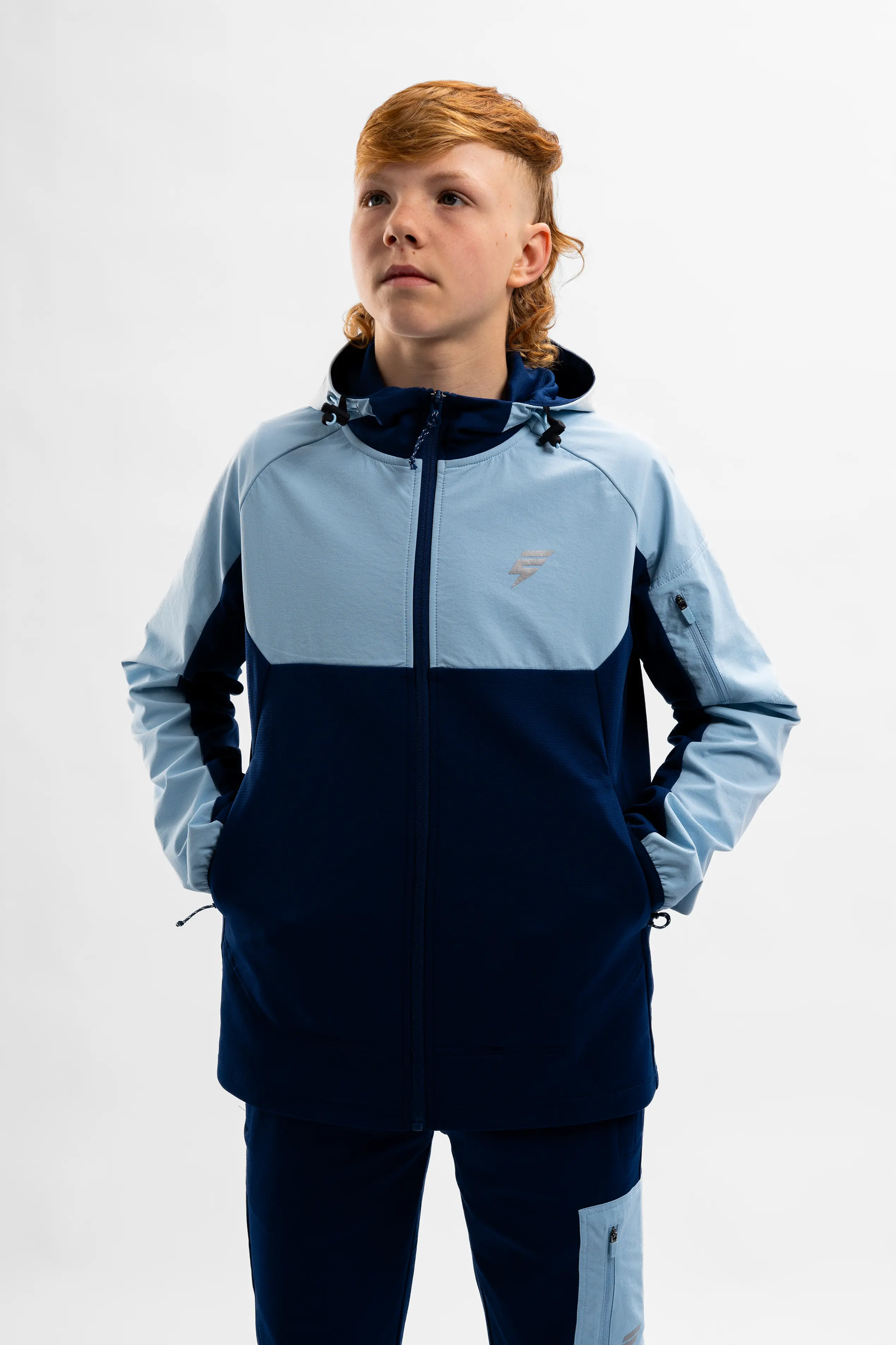 JUNIOR PATCH TRACKSUIT - NAVY/BLUE - Image 3