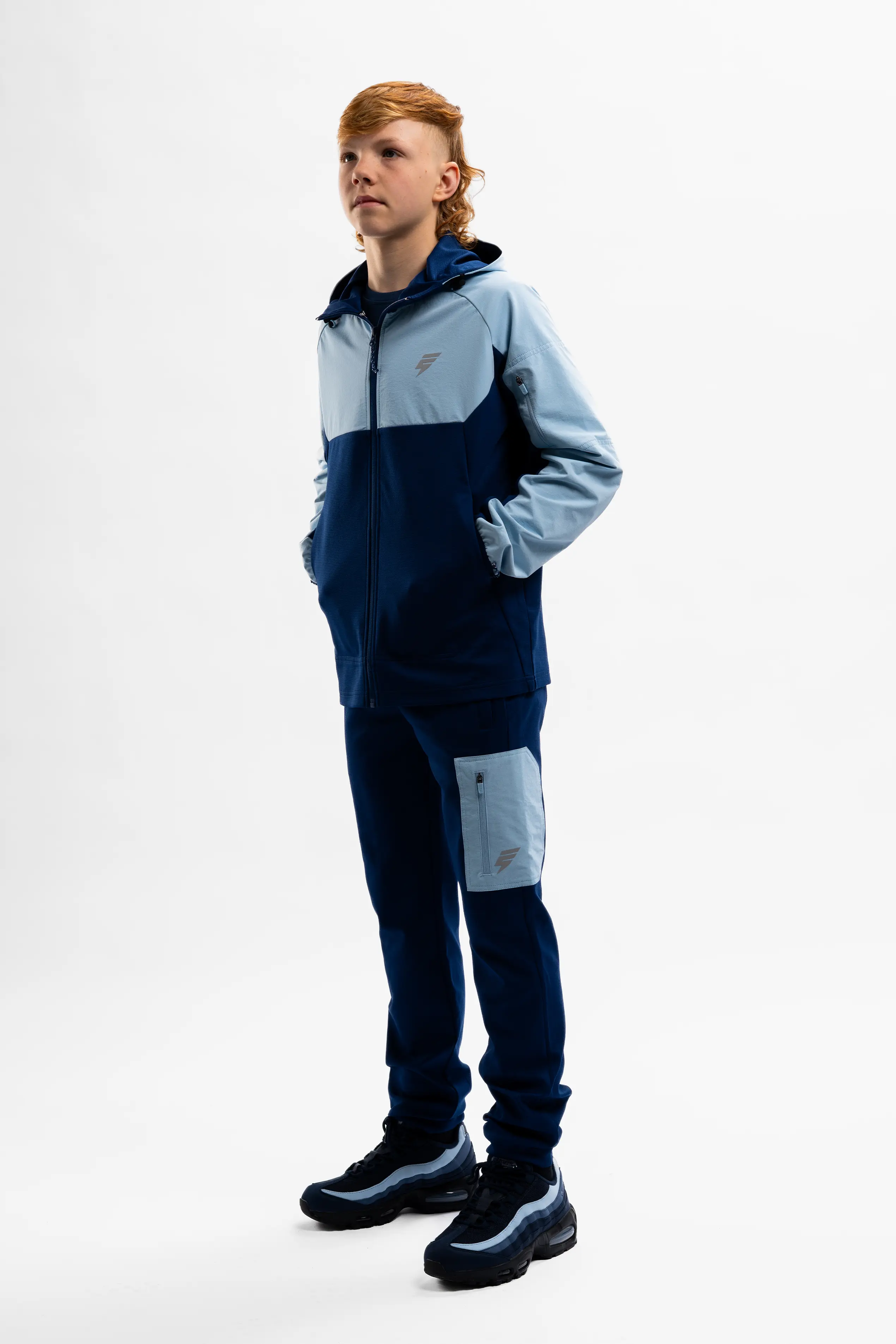 JUNIOR PATCH TRACKSUIT - NAVY/BLUE - Image 4