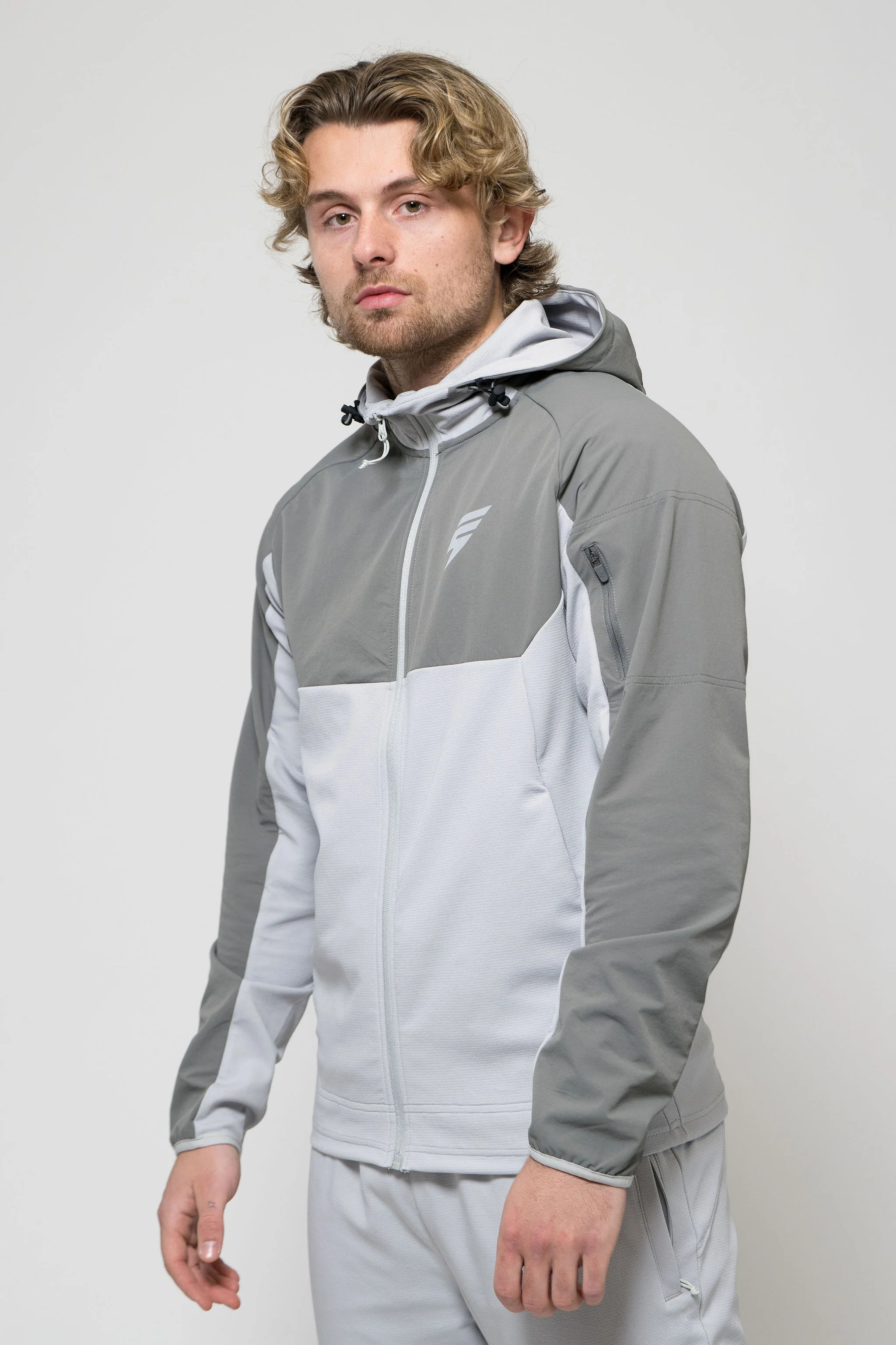 PATCH TRACKSUIT - LIGHT GREY/GREY - Image 3