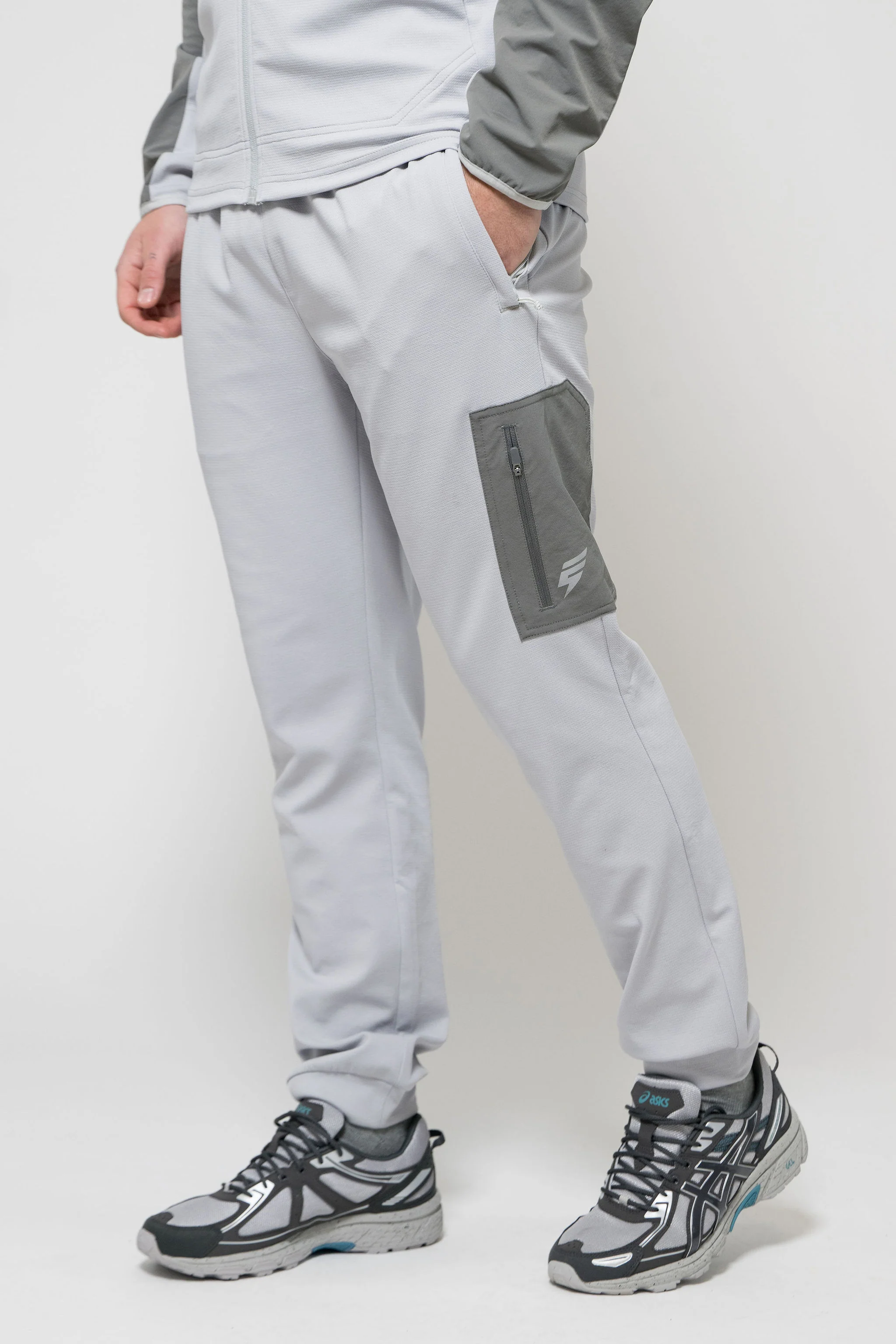 PATCH TRACKSUIT - LIGHT GREY/GREY - Image 7