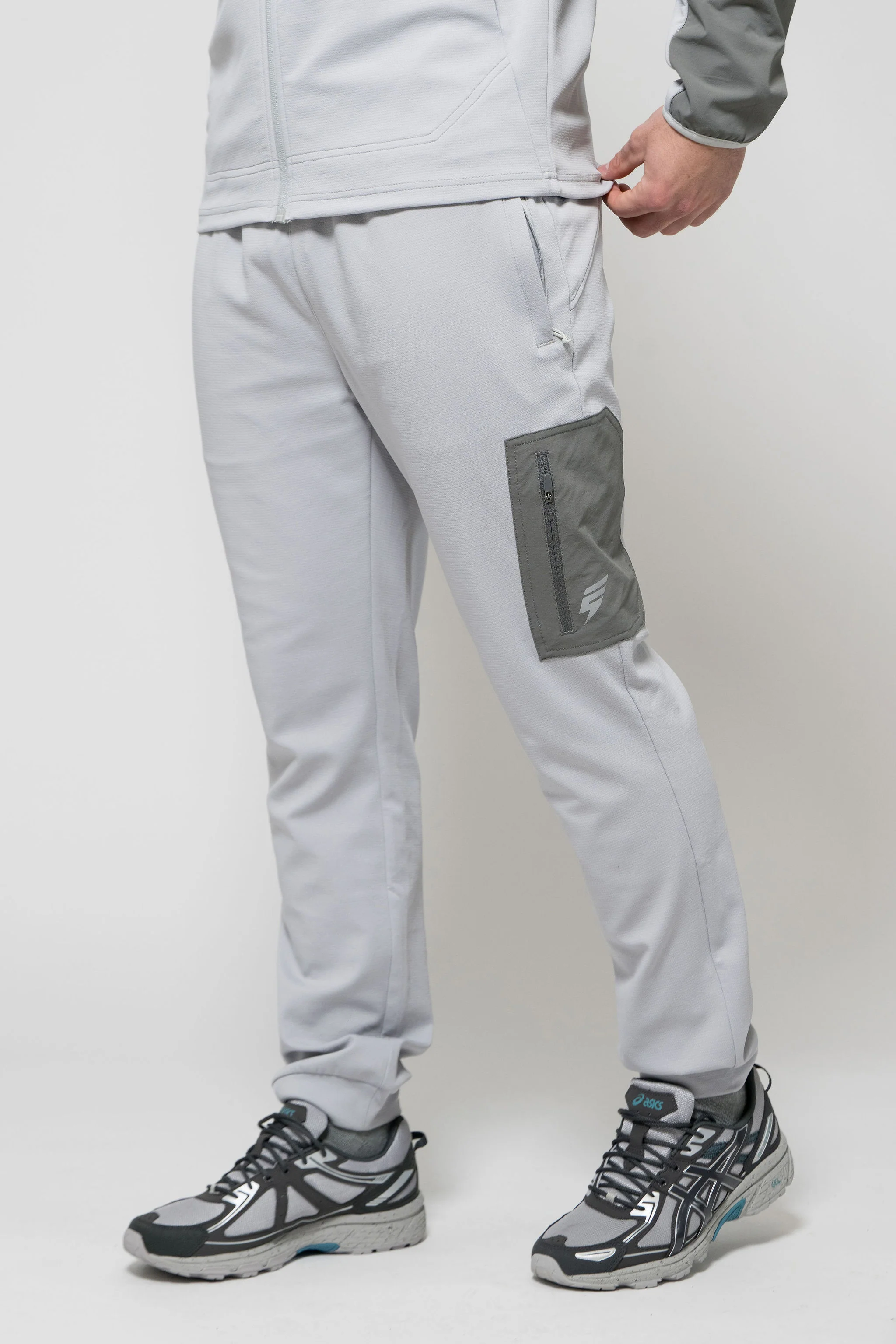 PATCH TRACKSUIT - LIGHT GREY/GREY - Image 5