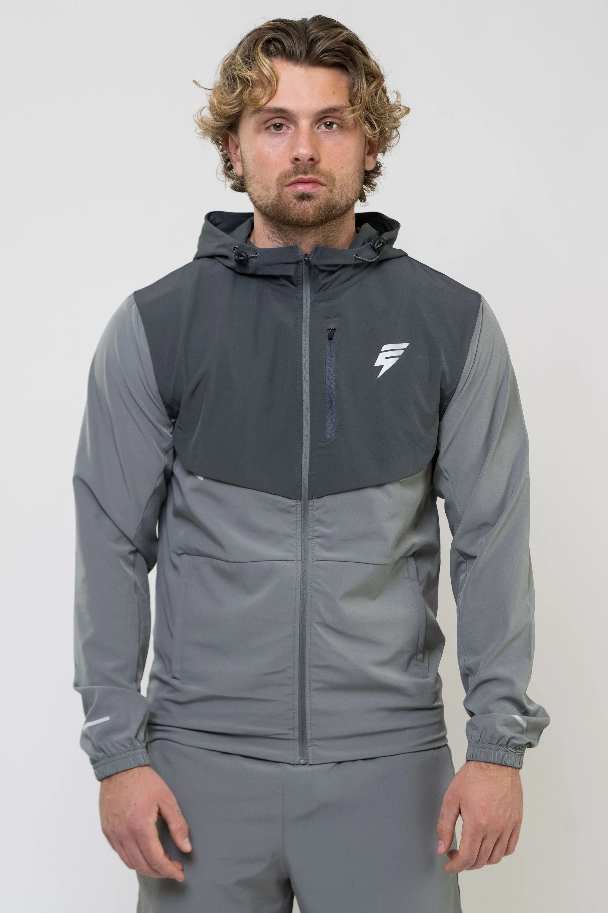 TRACK JACKET - LIGHT GREY/GREY - Image 6