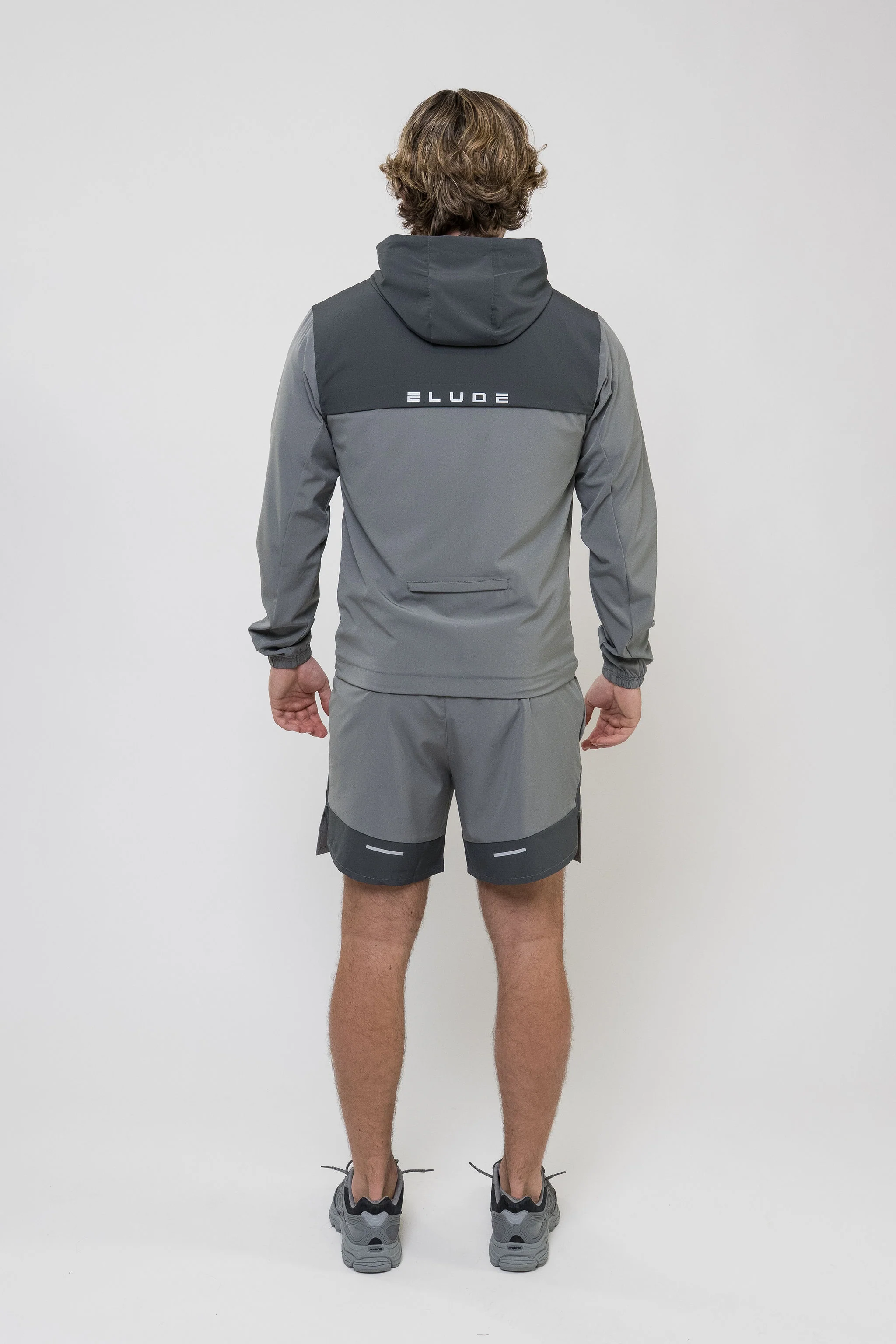 TRACK JACKET SHORT SET - LIGHT GREY/GREY - Image 3