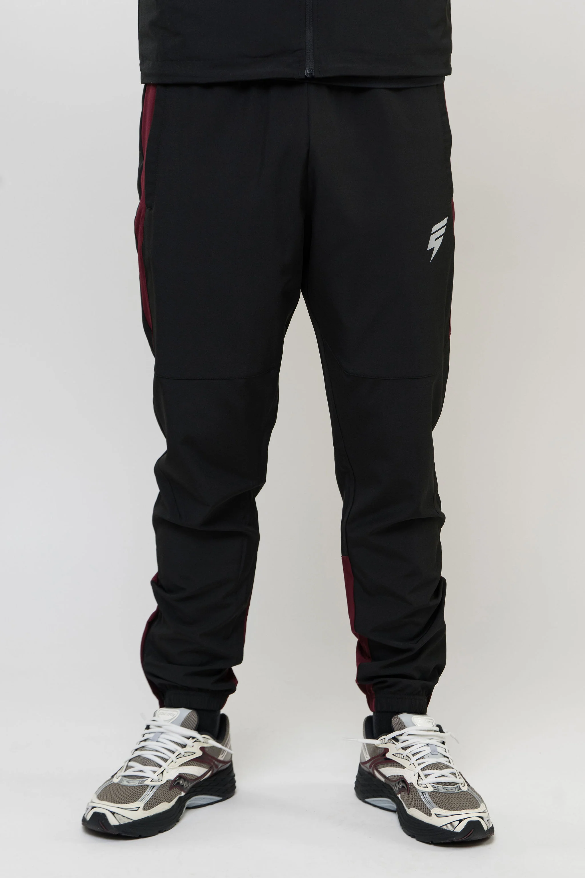 TRACK PANT - BLACK/MAROON - Image 5