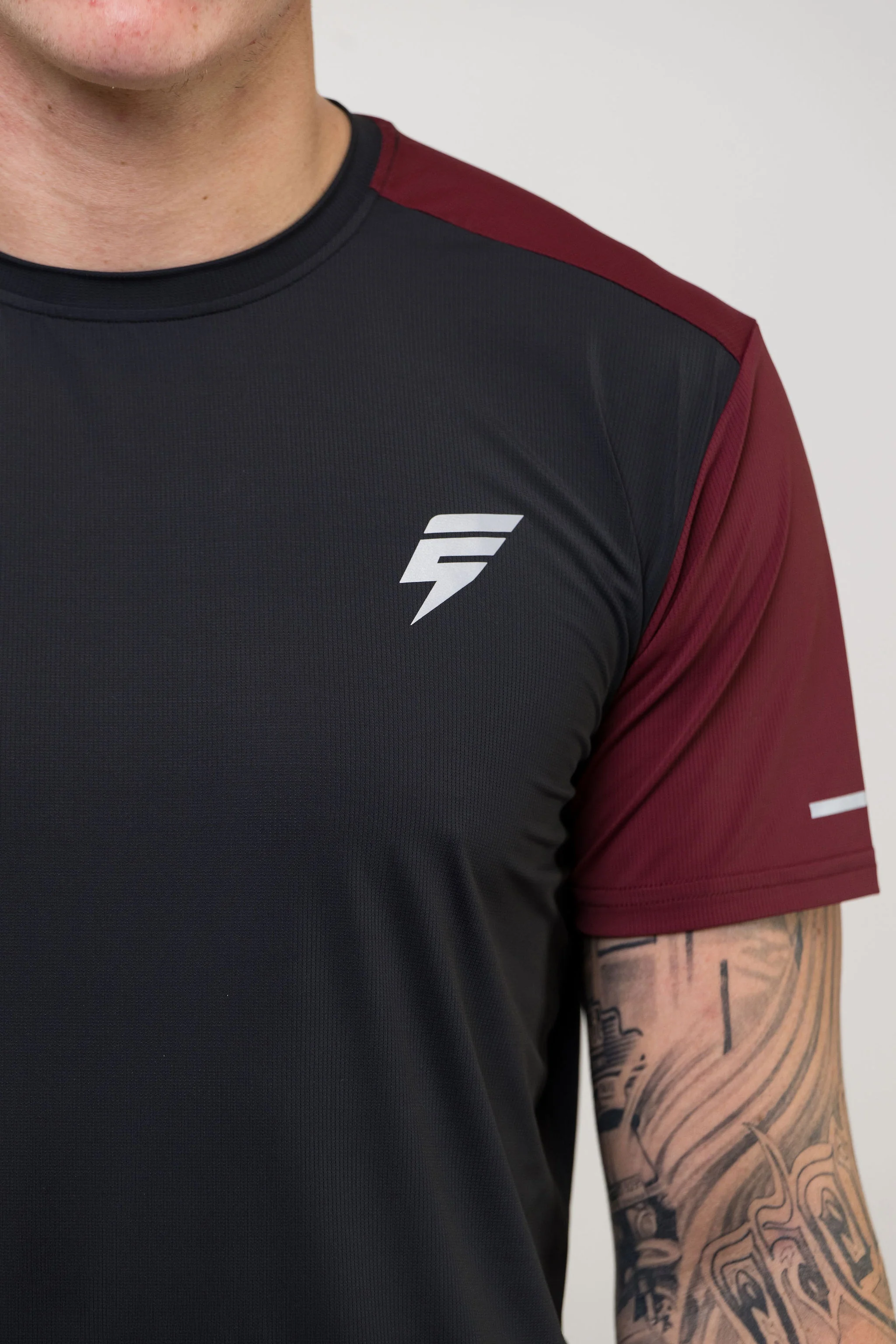 TRACK SHORT SET - BLACK/MAROON - Image 5
