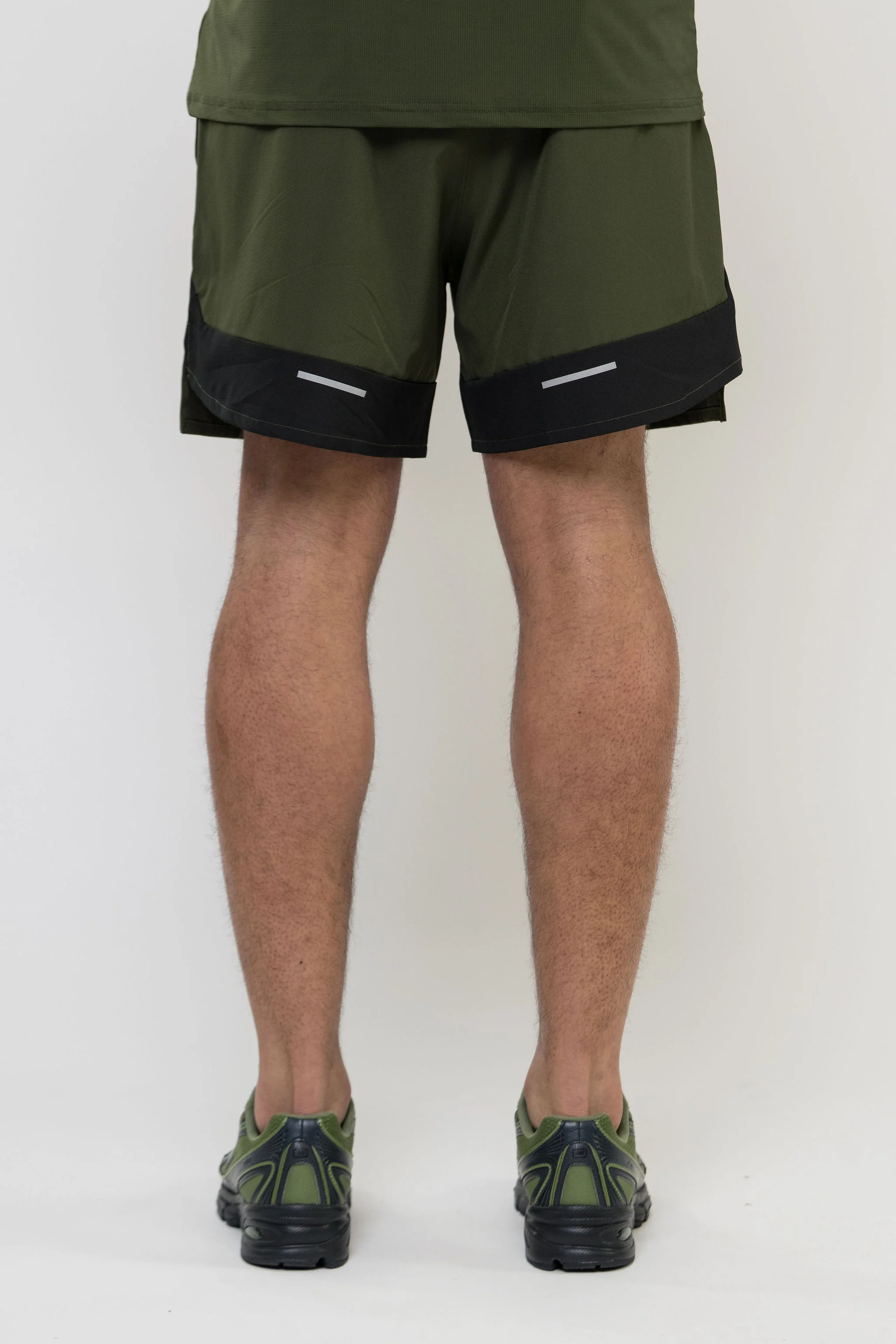 TRACK SHORT SET - KHAKI/BLACK - Image 10