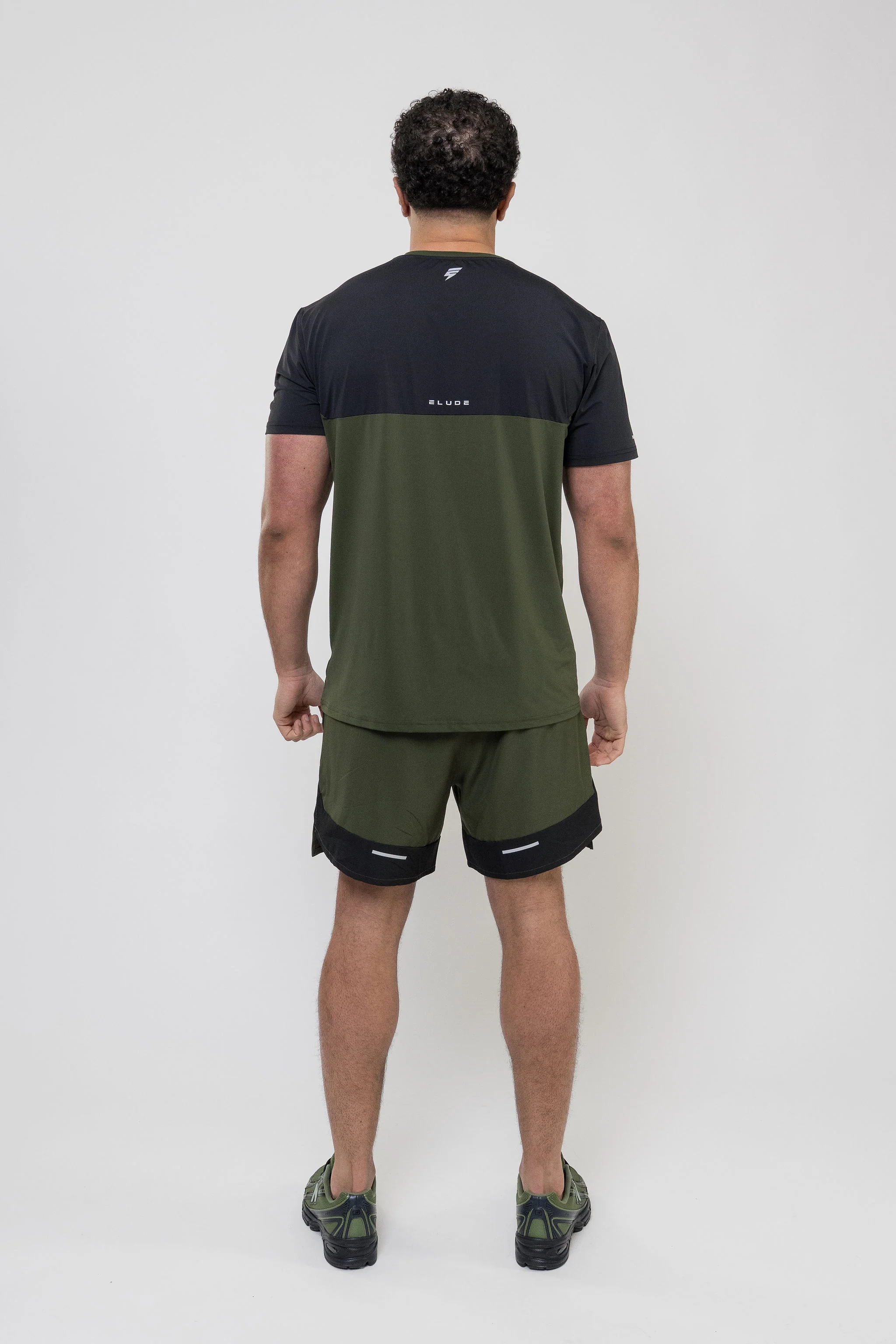 TRACK SHORT SET - KHAKI/BLACK - Image 3