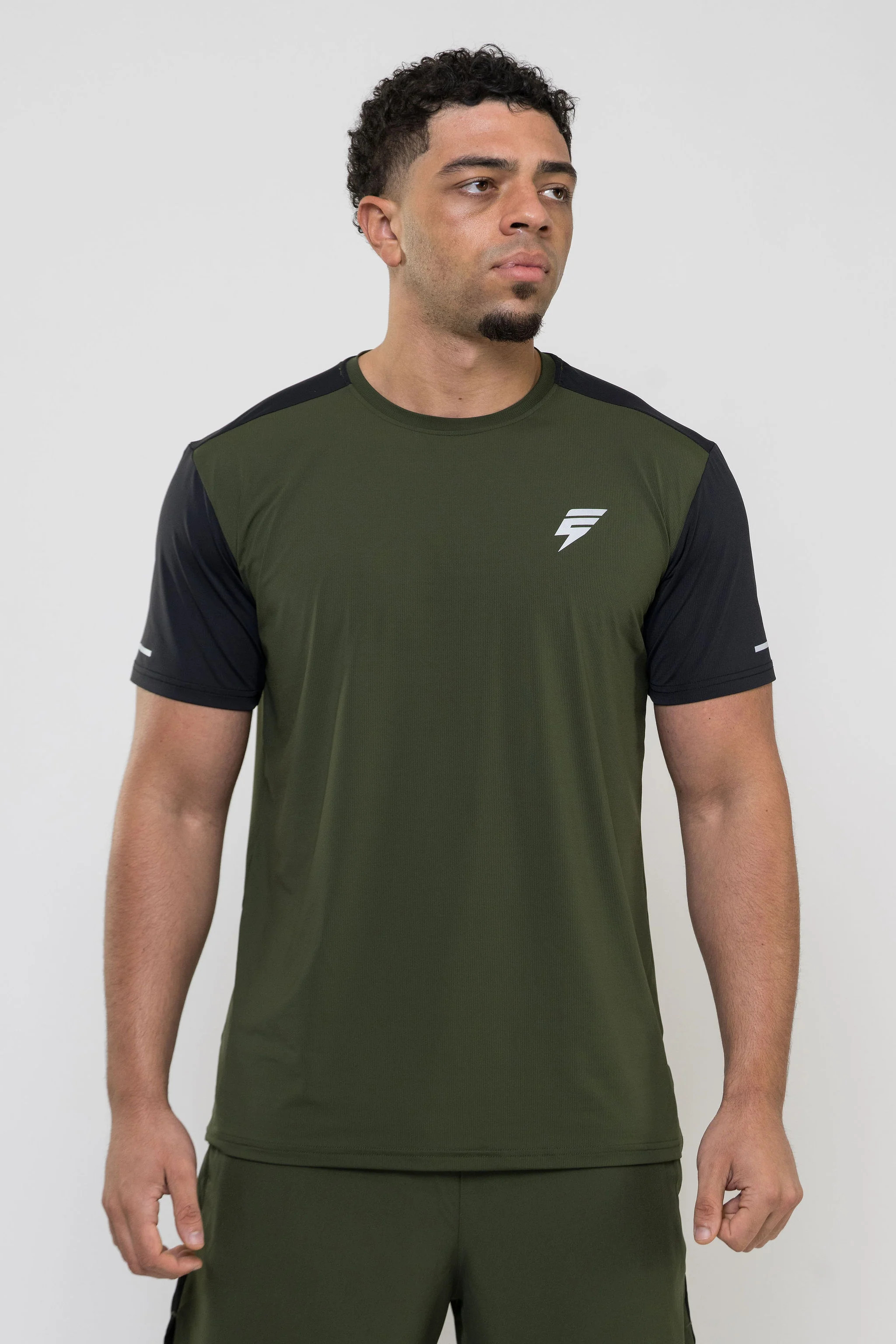 TRACK SHORT SET - KHAKI/BLACK - Image 4