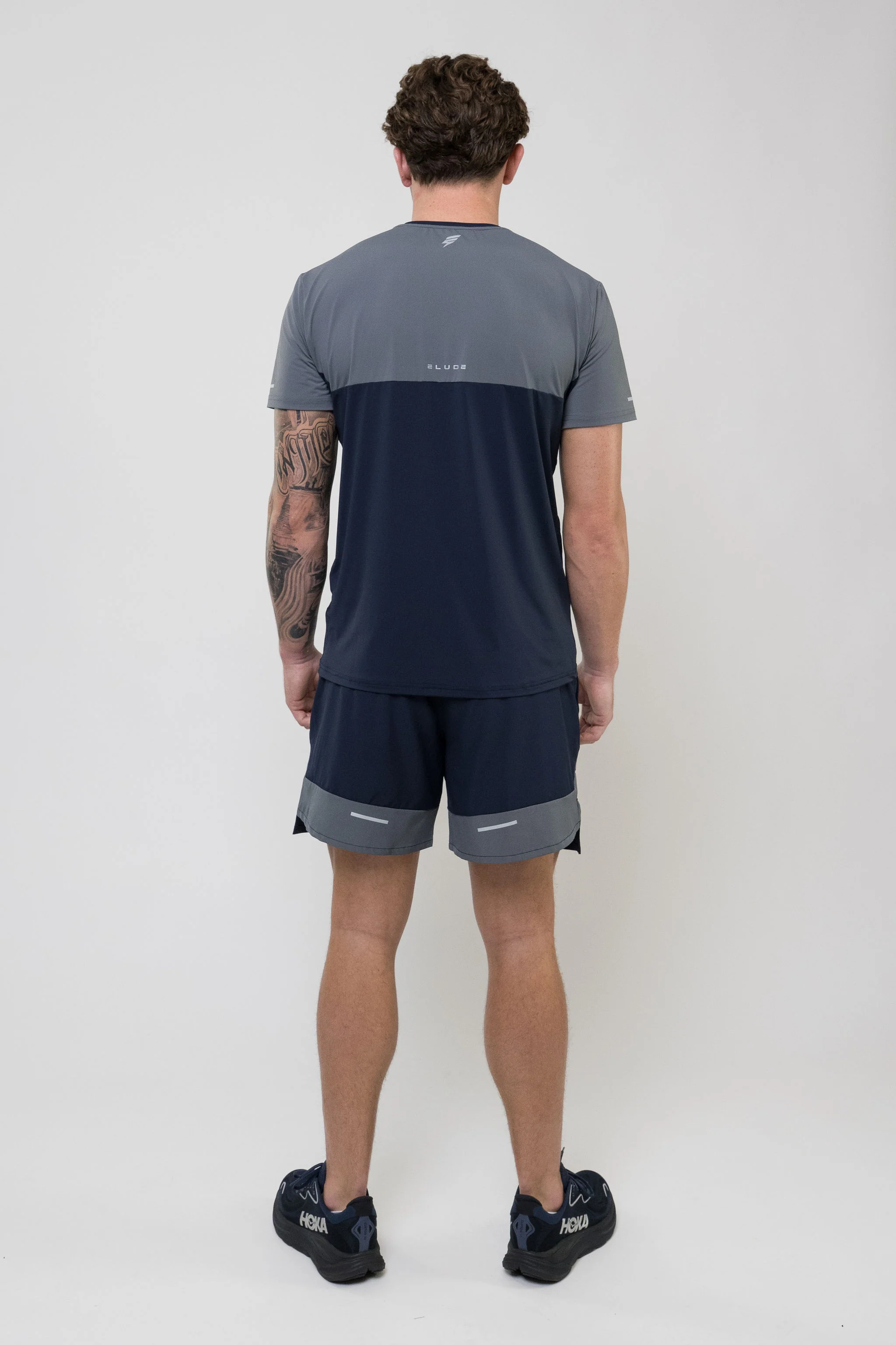 TRACK SHORT SET - NAVY/LIGHT GREY - Image 3