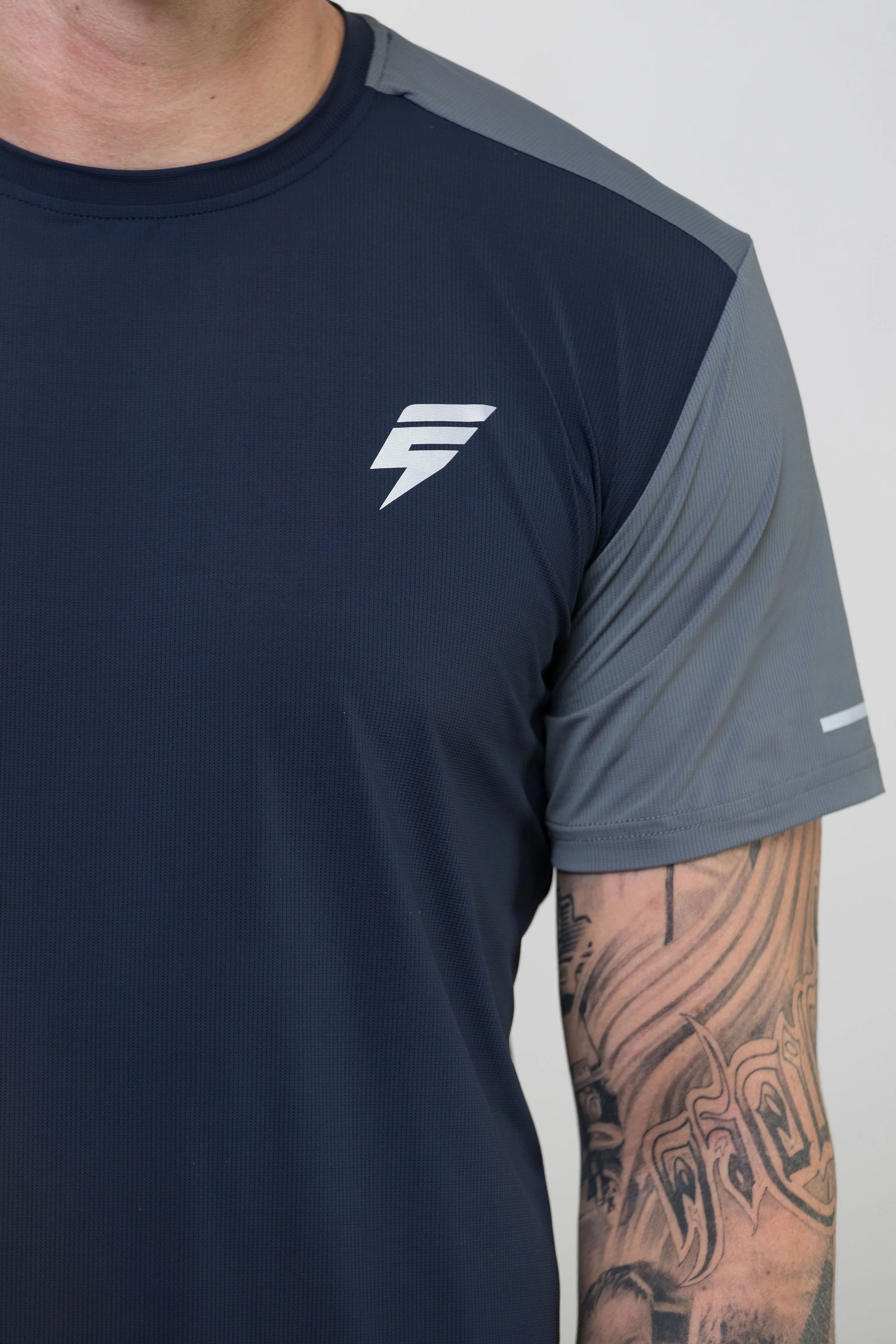 TRACK SHORT SET - NAVY/LIGHT GREY - Image 5