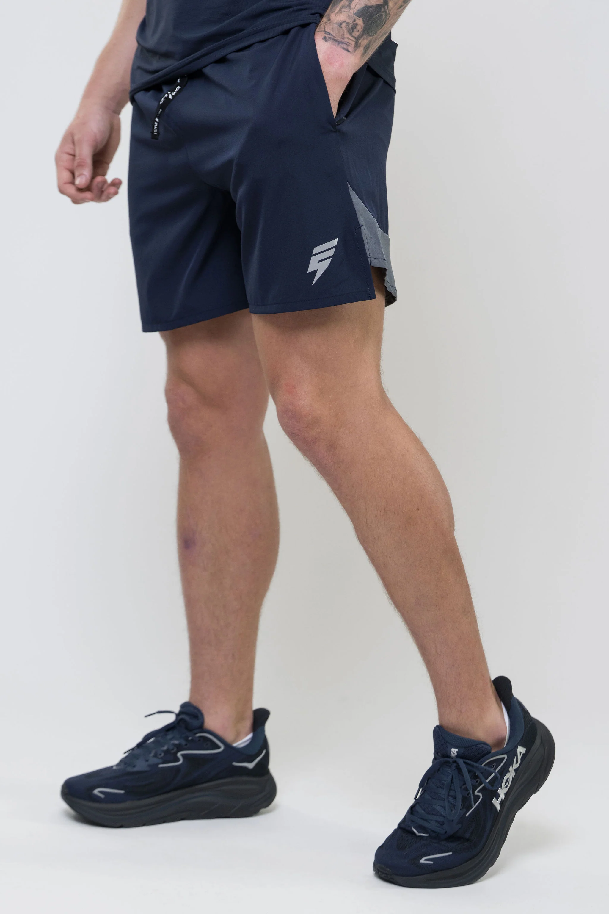 TRACK SHORT SET - NAVY/LIGHT GREY - Image 8