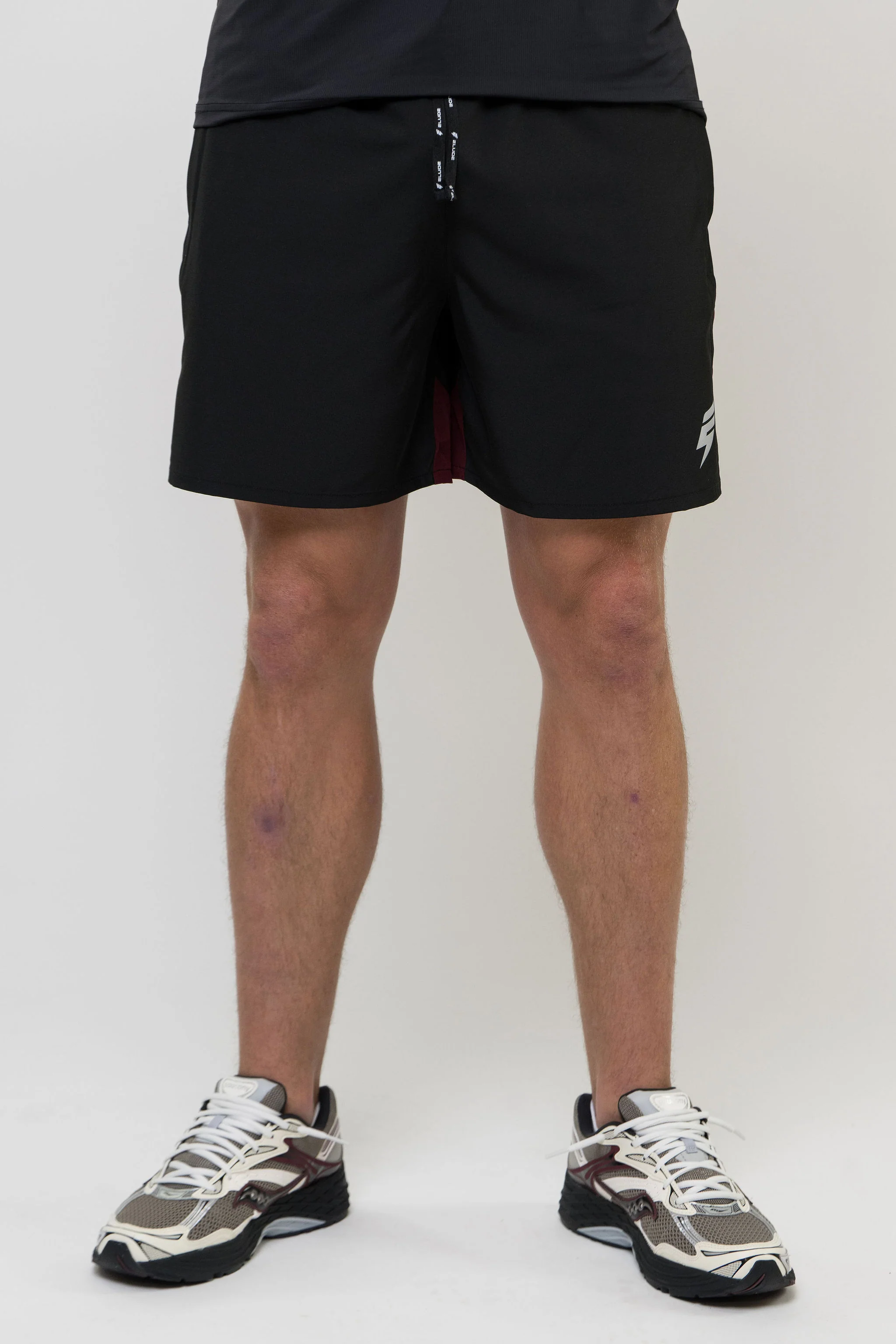 TRACK SHORT - BLACK/MAROON - Image 5
