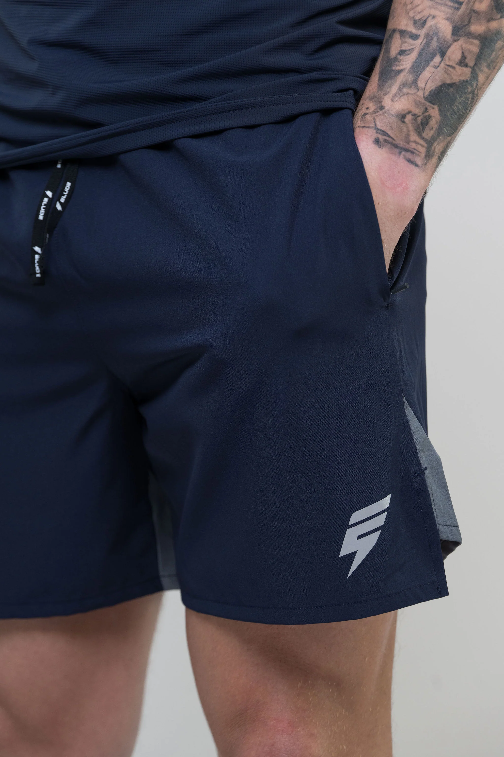 TRACK SHORT - NAVY/GREY - Image 2