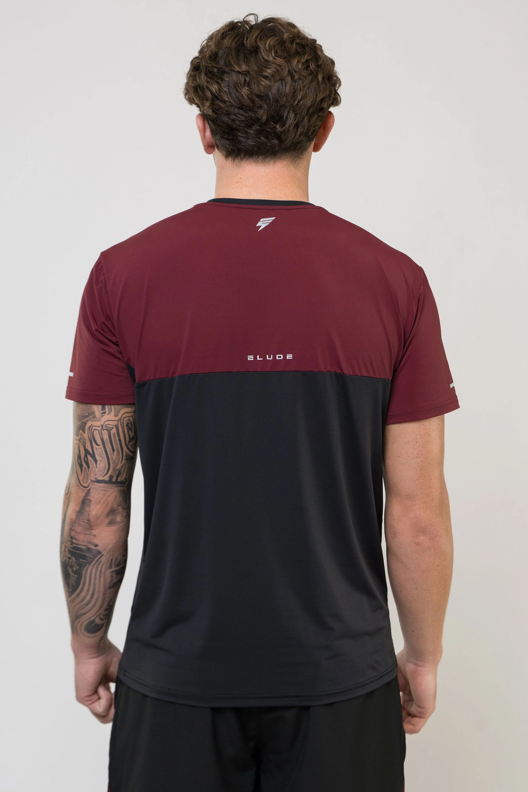 TRACK TEE - BLACK/MAROON - Image 7