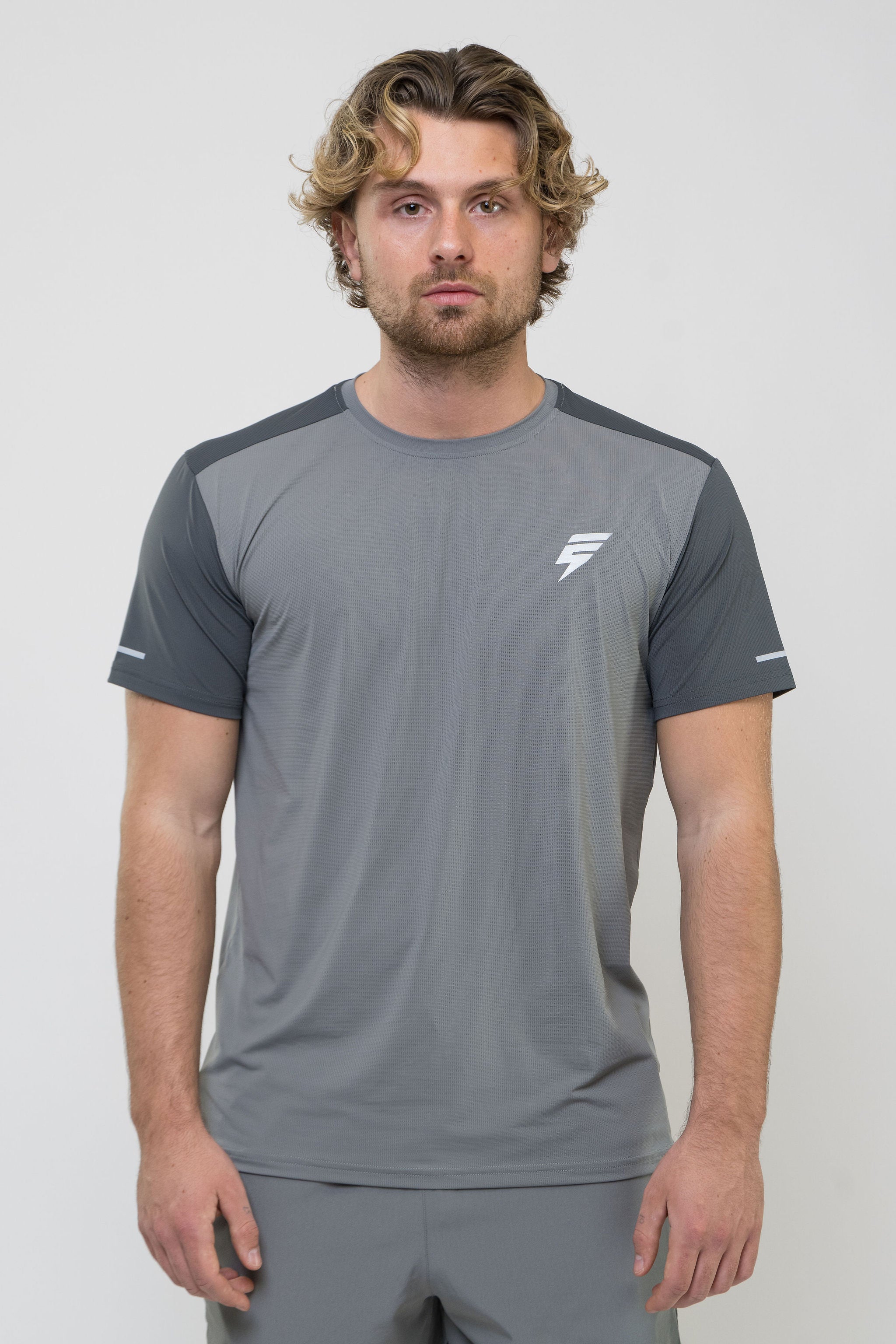 TRACK TEE - LIGHT GREY/GREY - Image 6