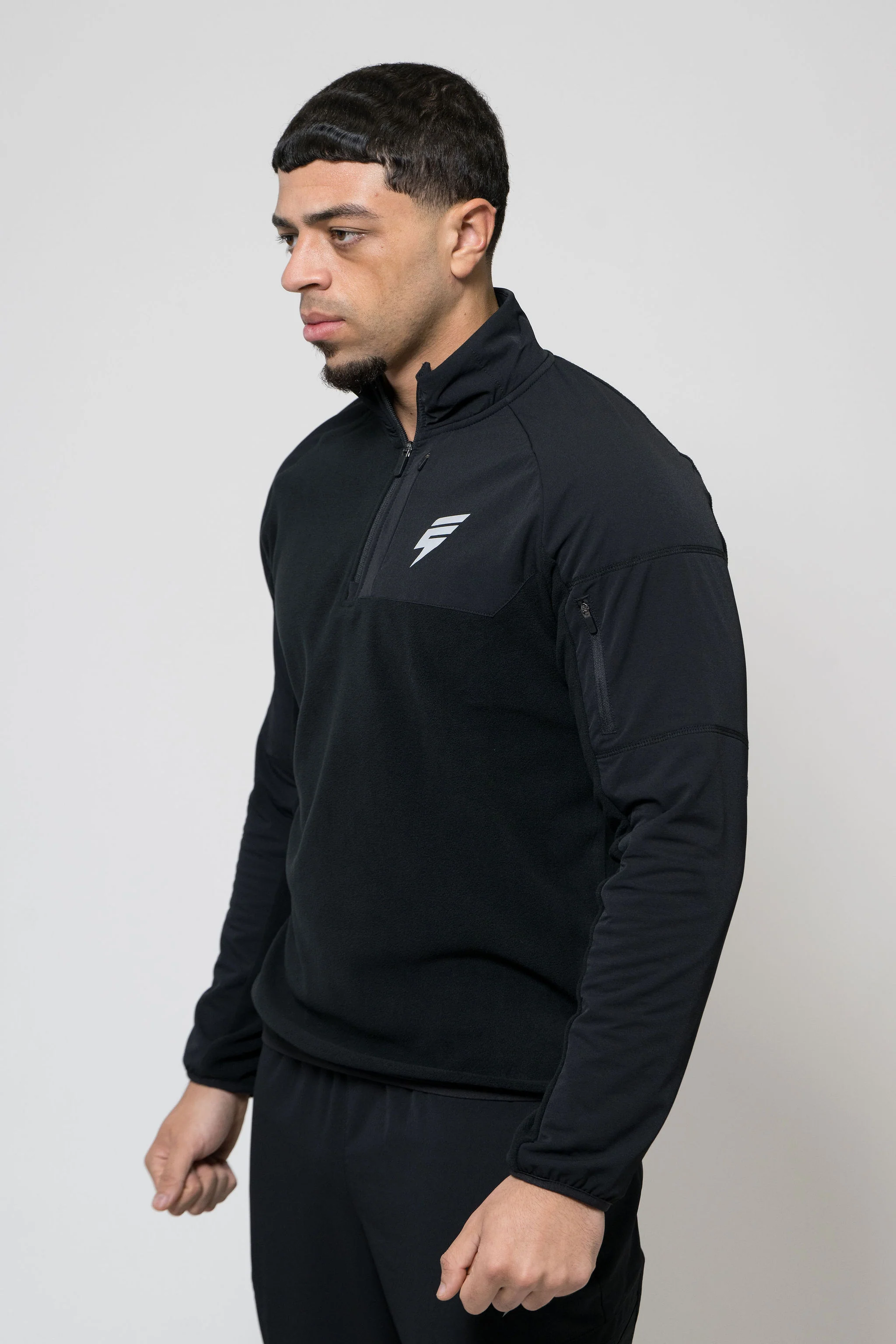 TRAIL FLEECE 1/4 TRACKSUIT - BLACK - Image 3