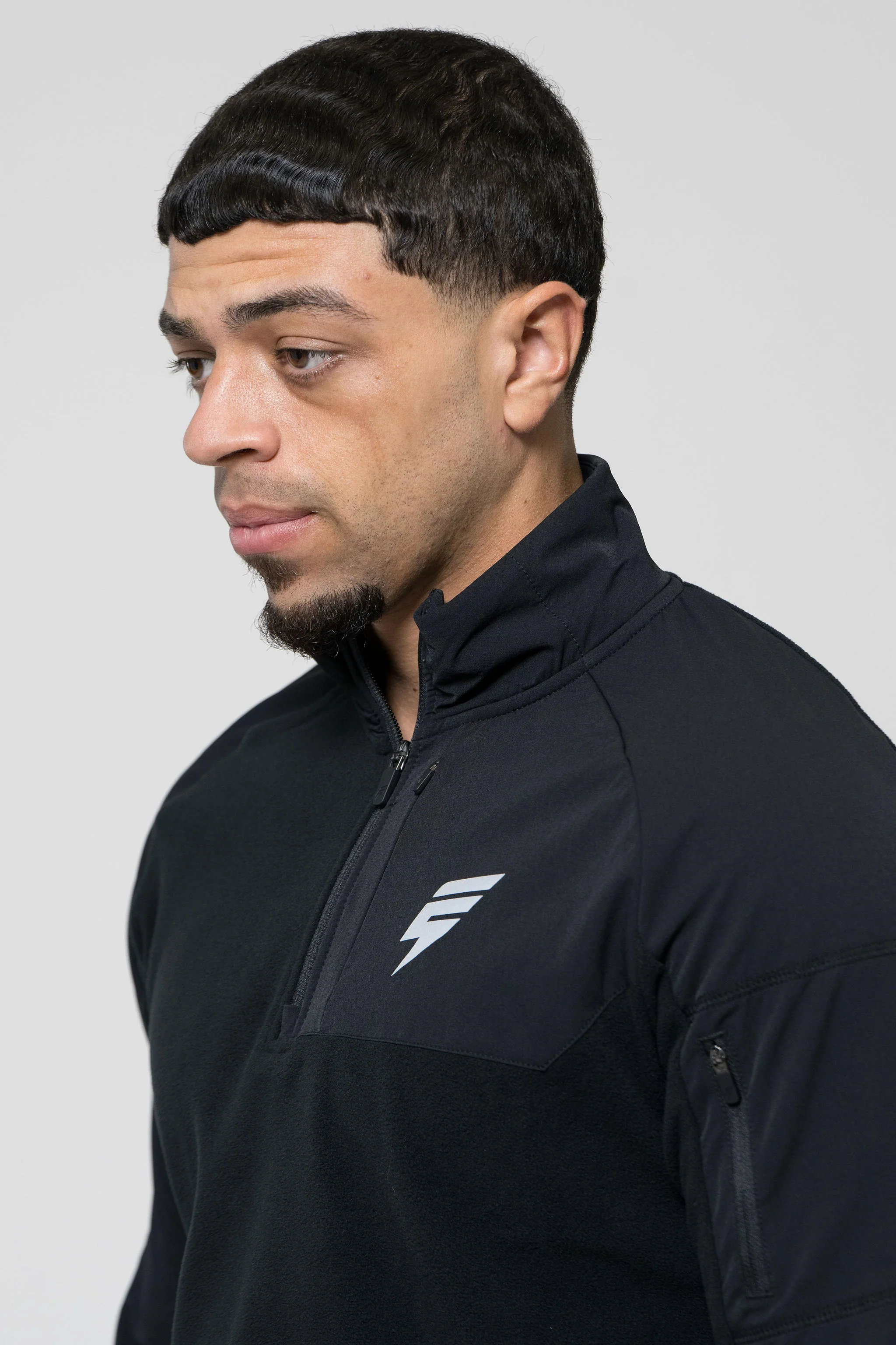 TRAIL FLEECE 1/4 TRACKSUIT - BLACK - Image 4