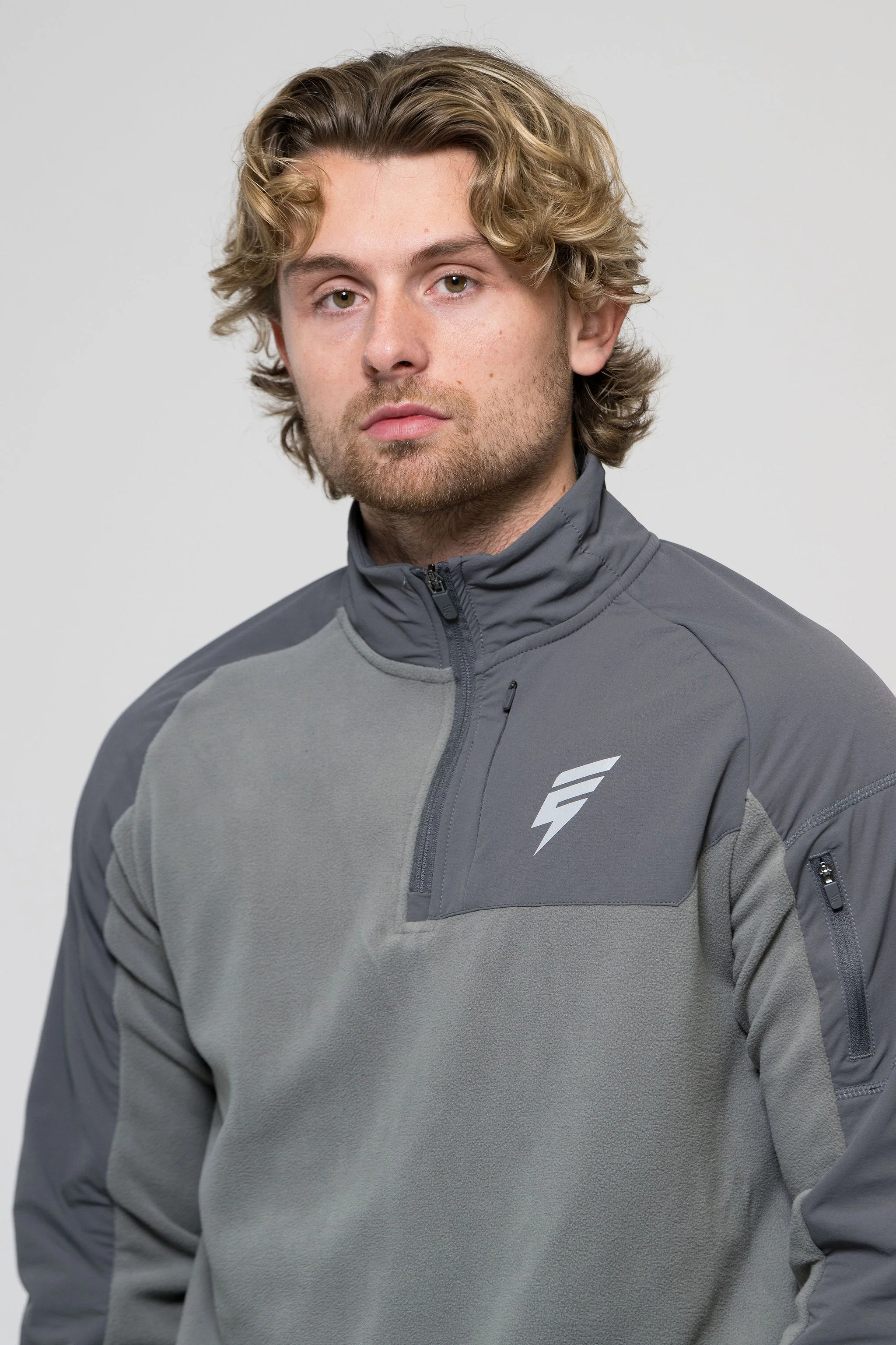 TRAIL FLEECE 1/4 ZIP - GREY/COAL - Image 3