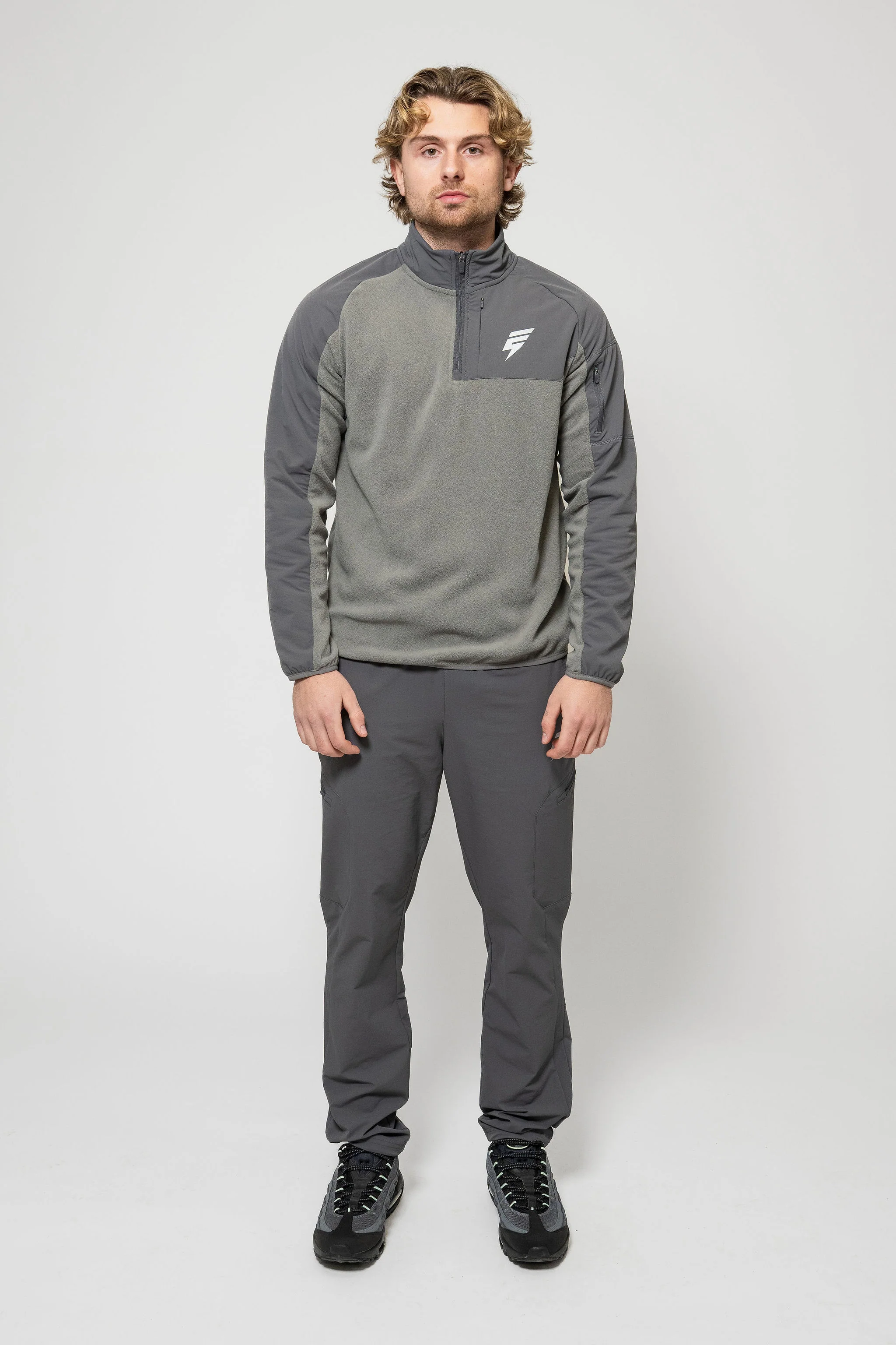 TRAIL FLEECE 1/4 TRACKSUIT - GREY - Image 8